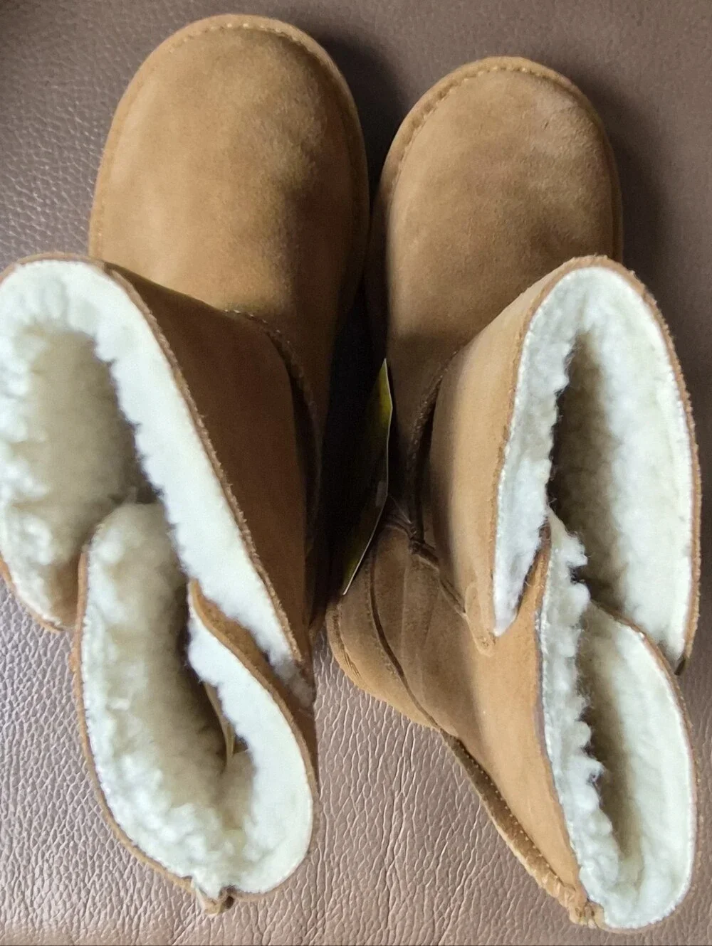 NWT Cabela's - Youth Suede, Shearling-Lined, Mid-Calf Boots in Brown, Size 2